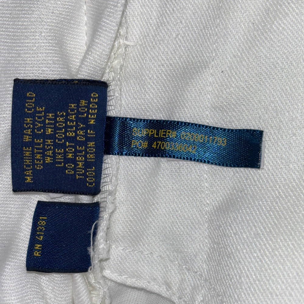 Polo Ralph Lauren Bedford Chino Mens 29/30 White Straight Fit Cotton Twill Pants - Picture 7 of 15